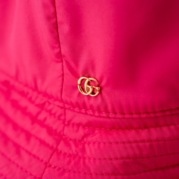size M - Gucci GG Pink Brella Cloche Bucket Hat Cap